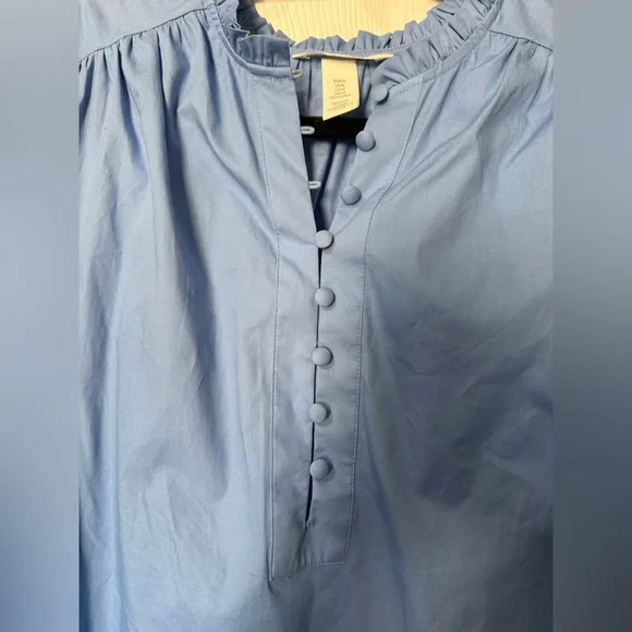 H&M Blue Long Sleeve Midi Dress- M - Picture 3 of 6